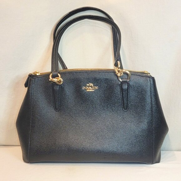 Coach Handbags - COACH | Womens Leather Shoulder Tote - Black